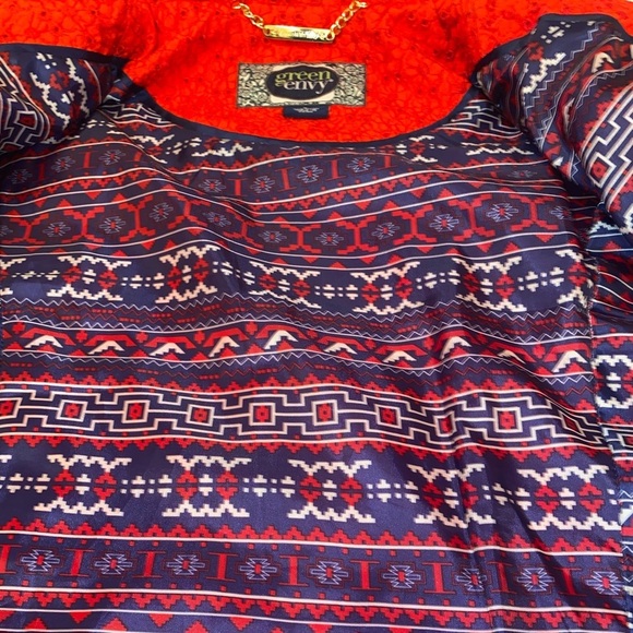 Vintage Green With Envy  Military Style Coat for Women in Red SIZE LARGE - Picture 12 of 13